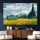 Wheatfield With Cypresses By Van Gogh Painting Wall Art