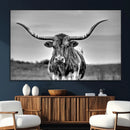 Texas Longhorn Cow Wall Art, Texas Longhorn Canvas, Cattle