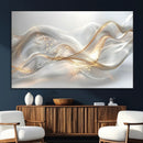 Abstract art Grey and Gold Lines Wall Art