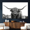 Longhorn Canvas Print, Bighorn Cow Wall Art Canvas Print
