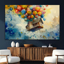 UP-Inspired Floating House with Balloons Canvas Art –
