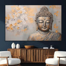 Abstract Buddha Statue Wall Art Canvas Print - Modern