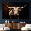 Texas Longhorn Wall Art | 3-Panel Large Texas Longhorn