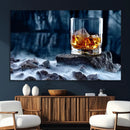 Whiskey Ice Wall Art Canvas Print
