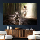 Jesus Canvas Wall Art - Jesus Running After Lost Lamb, by MyGreatCanvas | Canvas Wall Art Prints | Photo Prints & Wall Decor
