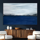 Navy Blue Abstract Wall Art Canvas Print