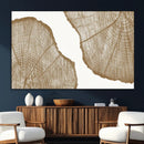 Rustic Brown Tree Ring Wall Art Canvas Print – Framed and