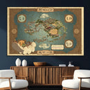 Avatar Wall Art: The Last Airbender Vintage Map - Wall Art