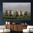 Flock of Sheep in a Mystical Fog – Pastoral Wall Art Canvas by MyGreatCanvas | Canvas Wall Art Prints | Photo Prints & Wall Decor