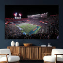 Ben Hill Griffin Stadium Night Game Triple Canvas Wall Art -