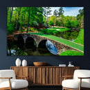 Augusta National Golf Club Wall Art - Panoramic Bridge & by MyGreatCanvas | Canvas Wall Art Prints | Photo Prints & Wall Decor