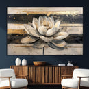 Abstract Lotus Flower Wall Art Canvas Print, Meditation Yoga