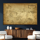 Vintage Game of Thrones Map Wall Art | Westeros and Essos