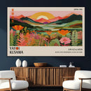 Framed Yayoi Kusama Print, Vibrant Floral Mountain Art by MyGreatCanvas | Canvas Wall Art Prints | Photo Prints & Wall Decor