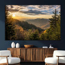 Sunrise Over the Smoky Mountains Canvas Wall Art –