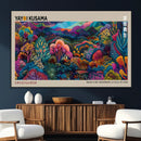 Framed Japanese 1986 Wall Art Print, Yayoi Kusama 1986 Wall