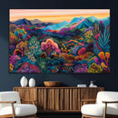Colorful Abstract Landscape Wall Art Print Canvas - Vibrant