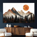 Modern Abstract Mountain Canvas Wall Art Print, Abstract