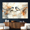 Abstract Watercolor Chickadee Bird Canvas Wall Art Print - by MyGreatCanvas | Canvas Wall Art Prints | Photo Prints & Wall Decor
