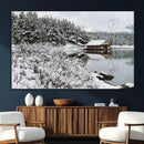 Winter Wall Art - Cabin by the Lake Canvas Wall Art - Serene by MyGreatCanvas | Canvas Wall Art Prints | Photo Prints & Wall Decor