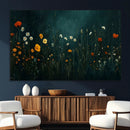 Framed Wildflower Field Wall Art, Framed Vintage Botanical