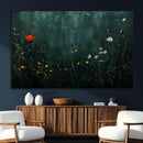 Wildflower Field Framed Wall Art, Vintage Botanical