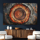 Wood Grain Canvas Wall Art - Framed Abstract Tree Ring