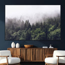 Misty Forest Wall Art | Foggy Forest Canvas Print | Large