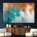 Vintage Abstract Print - Bold Teal and Orange Canvas Wall by MyGreatCanvas | Canvas Wall Art Prints | Photo Prints & Wall Decor