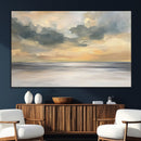 Modern Coastal Artwork with Vibrant Abstract Ocean Waves
