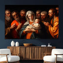Religious Canvas Wall Art Print - Madonna and Child with