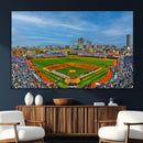 Wrigley Field Chicago Cubs Panoramic Canvas Print –