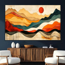 Mid Century Wall Art Print  - Abstract Woodland Print -