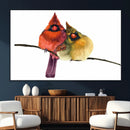 Cardinal Bird Canvas Wall Art - Male and Female Cardinal