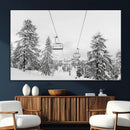 Ski Lift Wall Art – Framed Snowy Mountain Canvas Artwork by MyGreatCanvas | Canvas Wall Art Prints | Photo Prints & Wall Decor