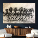 Running Horses Wall Art Canvas Print – Framed Monochrome by MyGreatCanvas | Canvas Wall Art Prints | Photo Prints & Wall Decor