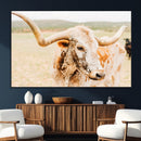 Texas Longhorn Wall Art Canvas Print – Framed Speckled Cow by MyGreatCanvas | Canvas Wall Art Prints | Photo Prints & Wall Decor