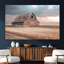 Rustic Barn Wall Art Canvas Print – Framed Wheat Field Scene by MyGreatCanvas | Canvas Wall Art Prints | Photo Prints & Wall Decor
