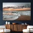 Ocean Sunset Wall Art Canvas Print – Framed Beach Waves