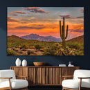 Saguaro Cactus Wall Art Canvas Print – Framed Arizona Sunset by MyGreatCanvas | Canvas Wall Art Prints | Photo Prints & Wall Decor