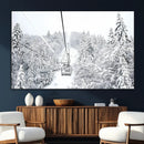 Snowy Ski Lift Wall Art – Framed Winter Mountain Canvas by MyGreatCanvas | Canvas Wall Art Prints | Photo Prints & Wall Decor