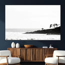 Surfer Cliffs Wall Art Canvas Print – Framed Black White by MyGreatCanvas | Canvas Wall Art Prints | Photo Prints & Wall Decor