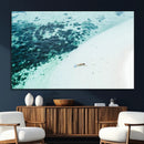 Minimal Beach Wall Art – Framed Ocean Swimming Canvas by MyGreatCanvas | Canvas Wall Art Prints | Photo Prints & Wall Decor