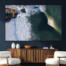 Ocean Wave Wall Art – Aerial Coastal View Canvas Artwork, by MyGreatCanvas | Canvas Wall Art Prints | Photo Prints & Wall Decor