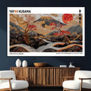 Modern Japanese Wall Art Canvas Print – Framed Abstract