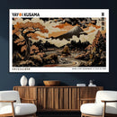 Modern Japanese Wall Art Canvas Print – Framed Abstract