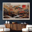 Modern Japanese Wall Art Canvas Print – Framed Abstract