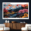 Modern Japanese Wall Art Canvas Print – Framed Abstract
