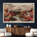 Modern Japanese Wall Art Canvas Print – Framed Abstract