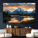 Mountain Sunset Wall Art Canvas Print – Framed Alpine by MyGreatCanvas | Canvas Wall Art Prints | Photo Prints & Wall Decor